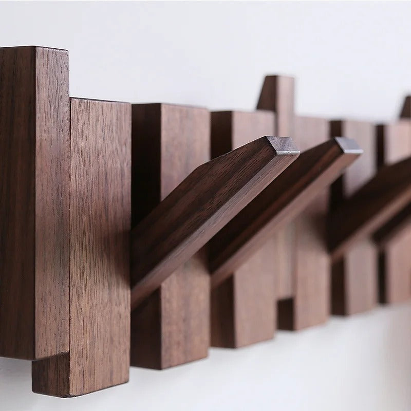 Piano Key Wooden Wall Coat Rack – 4, 6 or 8 Hooks