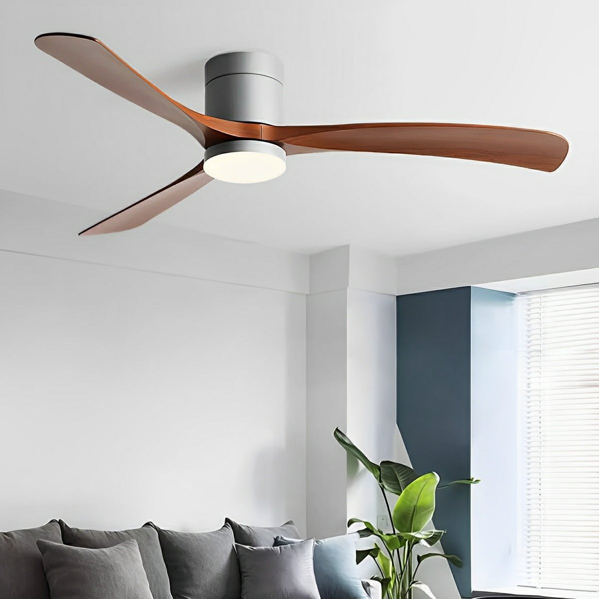 Minimalist Ceiling Fan with LED Light – 38", 46" or 56"