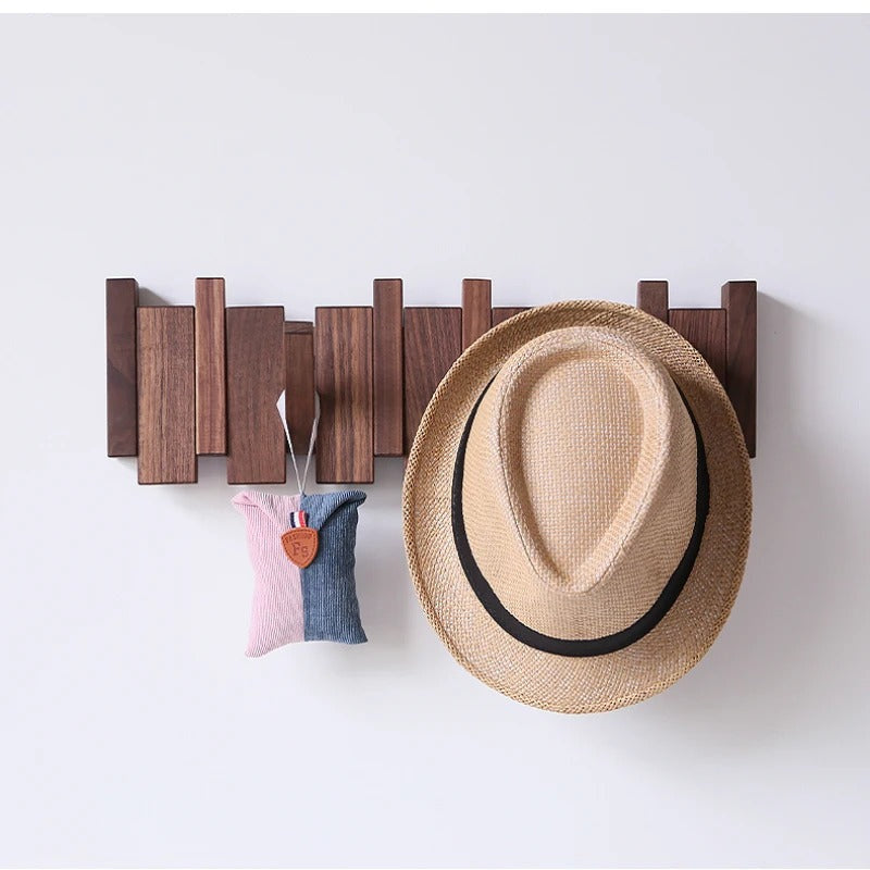 Piano Key Wooden Wall Coat Rack – 4, 6 or 8 Hooks