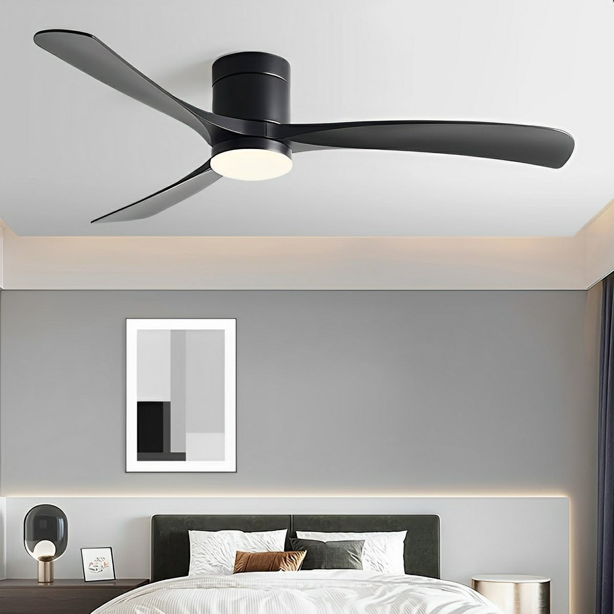 Minimalist Ceiling Fan with LED Light – 38", 46" or 56"