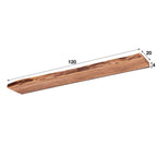 Live-Edge Acacia Wood Wall Shelf – Industrial Brackets