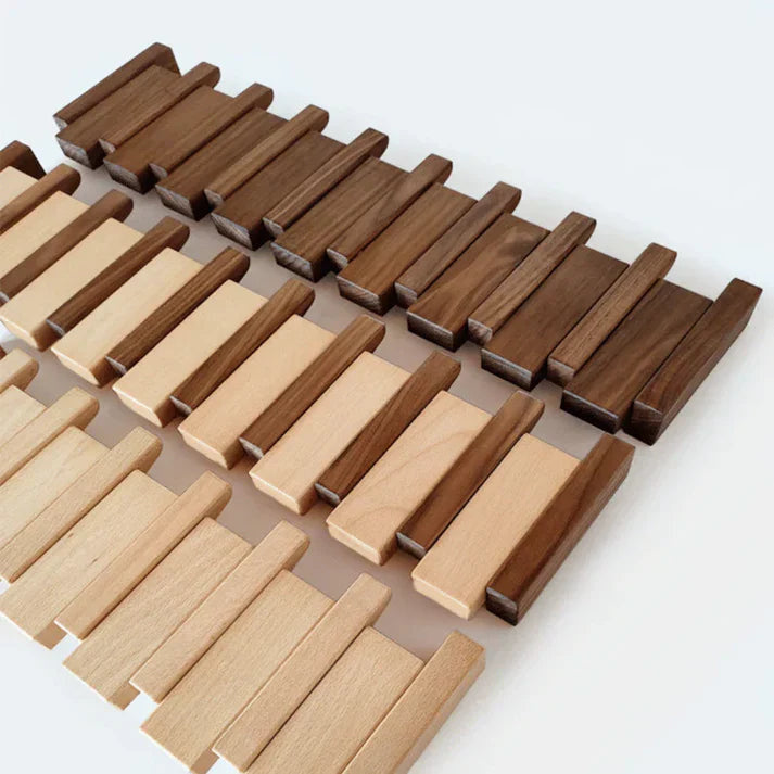 Piano Key Wooden Wall Coat Rack – 4, 6 or 8 Hooks