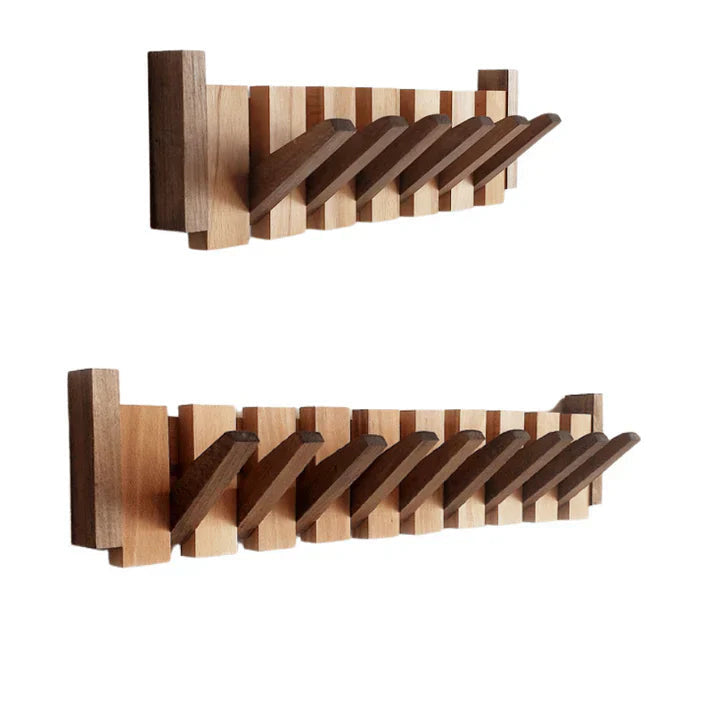 Piano Key Wooden Wall Coat Rack – 4, 6 or 8 Hooks