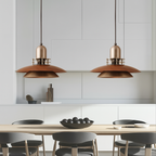 Layered Walnut Wood Pendant Light – Single or Double