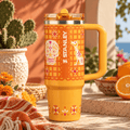 Stanley Golden Fiesta Orange Insulated Tumbler | BROKLEN