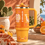 Stanley Golden Fiesta Orange Insulated Tumbler | BROKLEN
