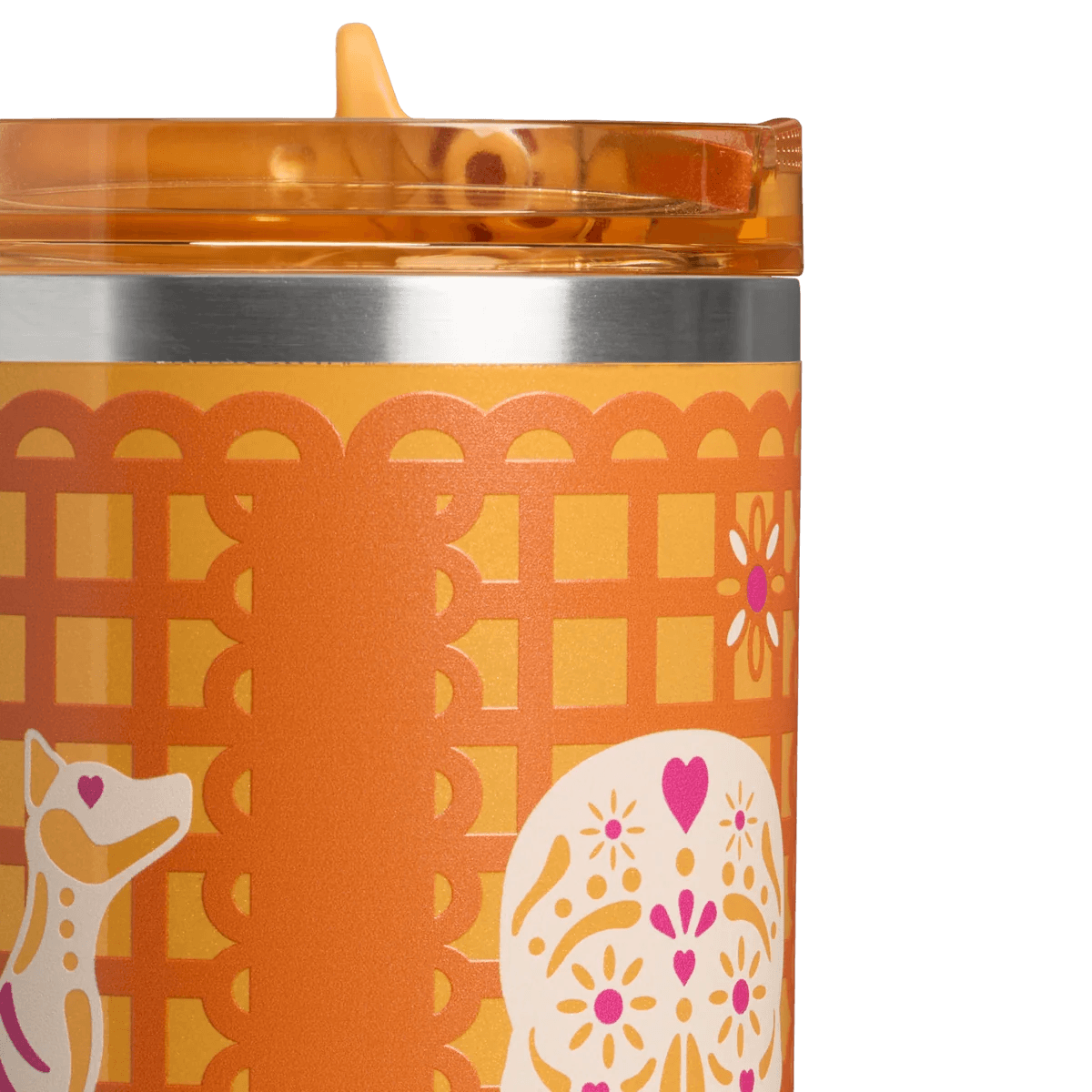 Stanley Golden Fiesta Orange Insulated Tumbler - view 4 | BROKLEN