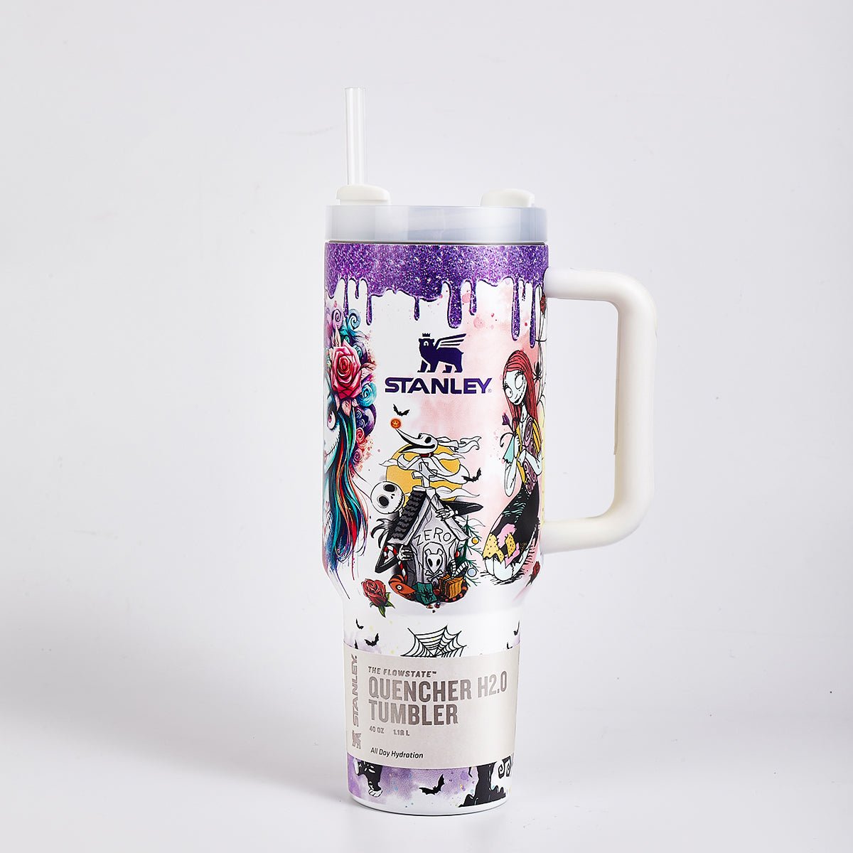 Stanley Halloween Luminous Glow Tumbler with Stitch Art - view 3 | BROKLEN