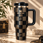 Stanley Midnight Gold Checkered 40oz Tumbler - view 3 | BROKLEN