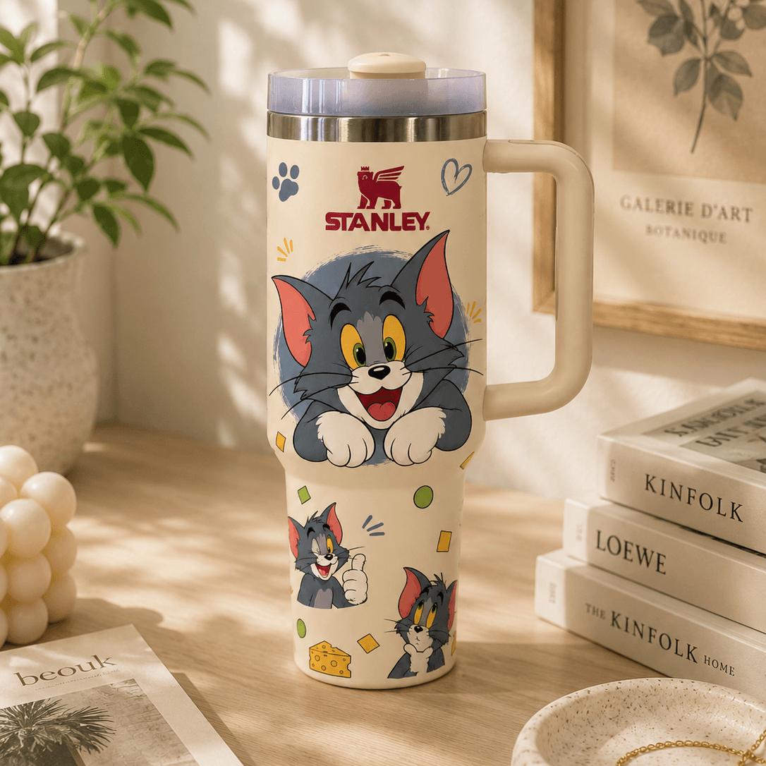 Stanley Playful Cat Moments Cream Insulated Tumbler | BROKLEN