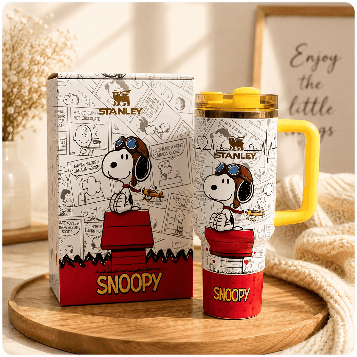 Stanley Snoopy Aviator Tumbler | BROKLEN