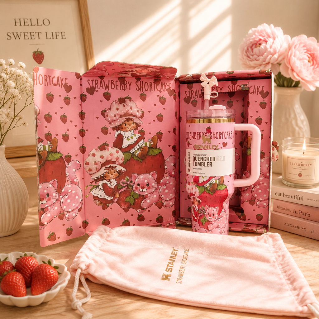 Stanley Strawberry Dream 40oz Tumbler with Gift Box - view 2 | BROKLEN