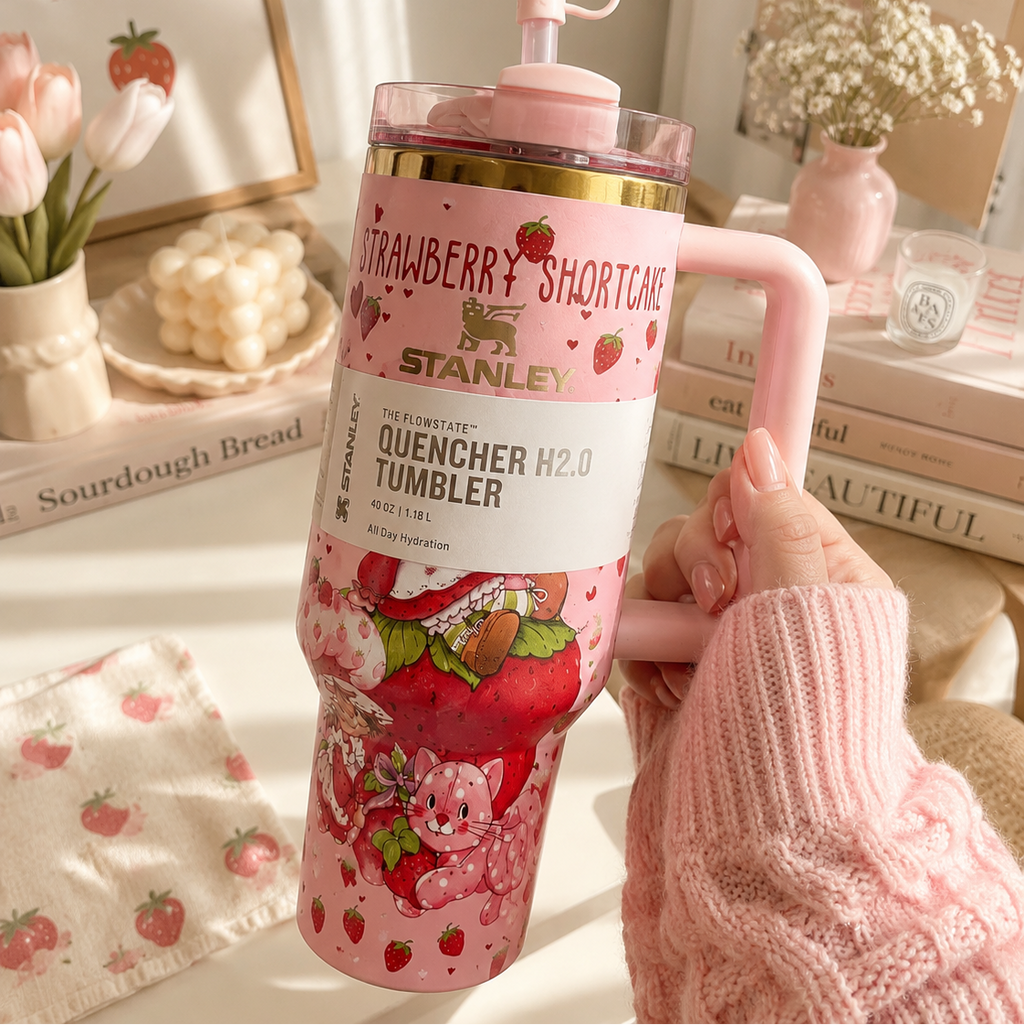 Stanley Strawberry Dream 40oz Tumbler with Gift Box - view 3 | BROKLEN
