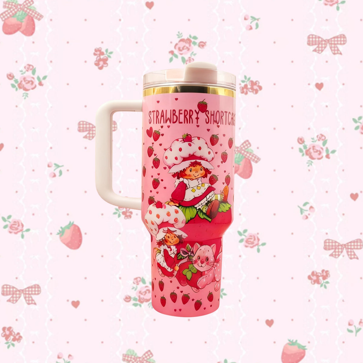 Stanley Strawberry Dream 40oz Tumbler with Gift Box - view 7 | BROKLEN