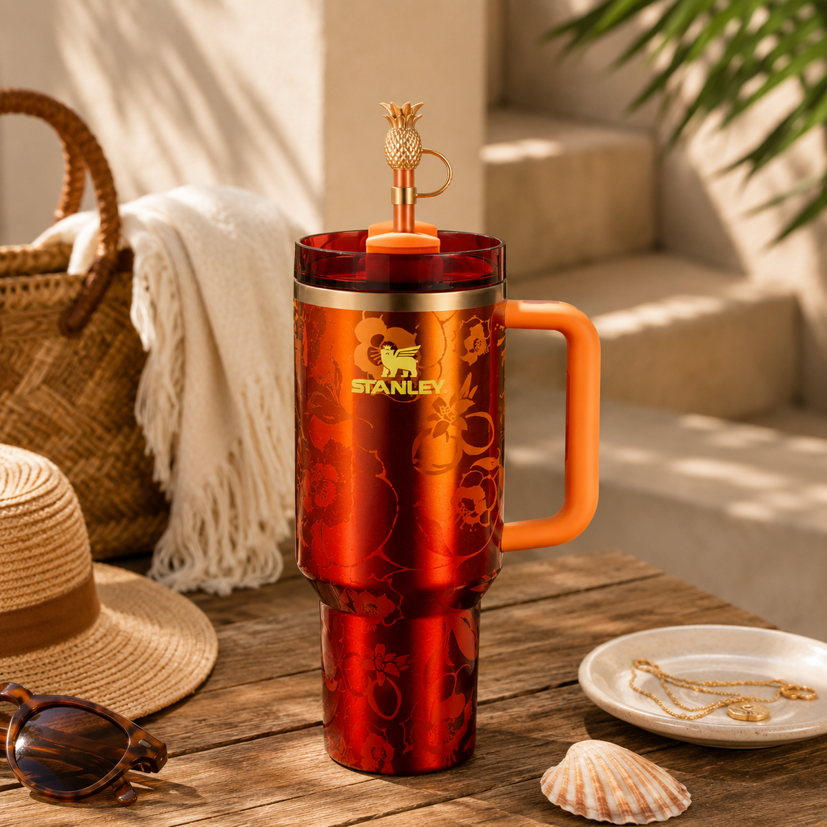Stanley Tropical Sunset Floral 40oz Tumbler - view 6 | BROKLEN
