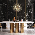 8-Light Crystal Sputnik Chandelier – Chrome or Brass