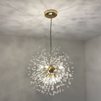 8-Light Crystal Sputnik Chandelier – Chrome or Brass