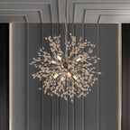 8-Light Crystal Sputnik Chandelier – Chrome or Brass