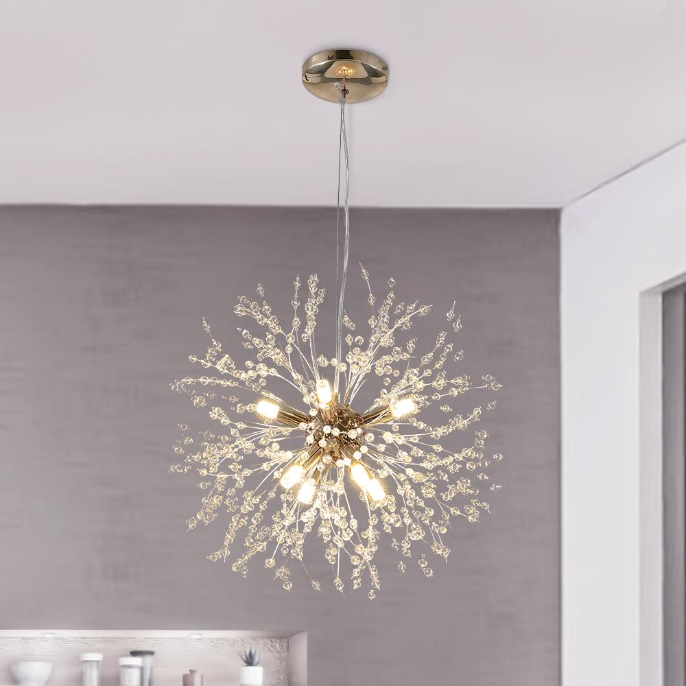 8-light crystal Sputnik chandelier